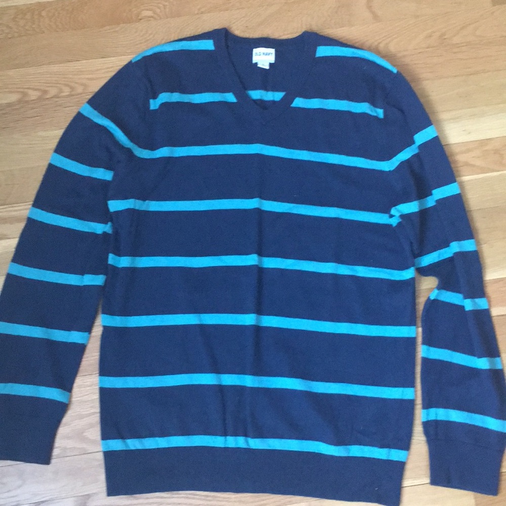 Old Navy men’s navy aqua cotton sweater large